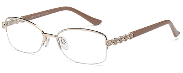 Specs-by-Post. Carducci 7104-Ladies Glasses-Metal Supra-Sprung-Hinges sides